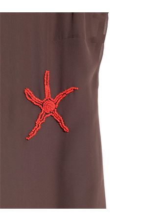 Raya Mini Dress Women's Georgette Beaded Marine Elements MC2 SAINT BARTH | Dress | RAA000109609L